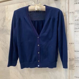 Navy V-neck cardigan